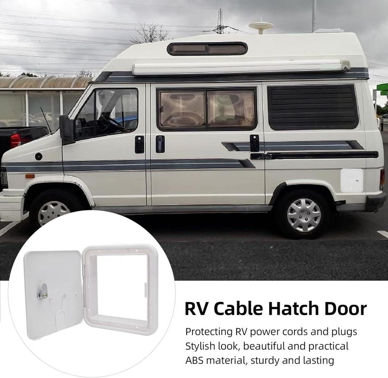 SASKATE RV Electrical Cable Hatch, RV Trailer Power Cord Hatch Cover, Lock with 2 Keys, ABS RV Accessories - Image 3
